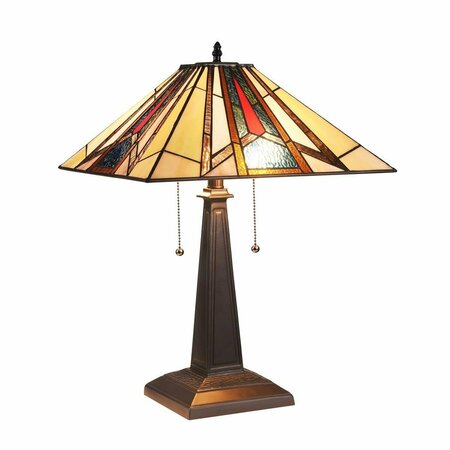 CHLOE LIGHTING Maxwellmission 2 Light Blackish Bronze Table Lamp - 16 in. CH3T172AM16-TL2